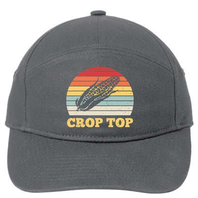 Corn Crop Top Funny Farmer Farming Corn Lover Vintage Retro 7-Panel Snapback Hat