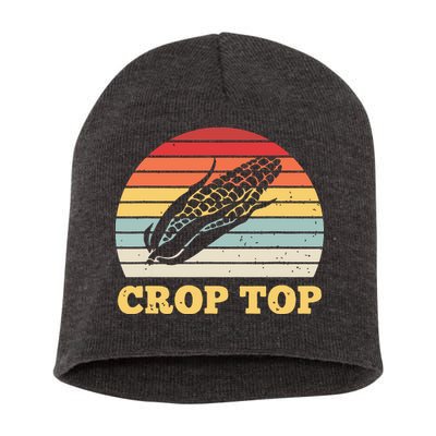 Corn Crop Top Funny Farmer Farming Corn Lover Vintage Retro Short Acrylic Beanie