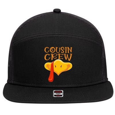 Cousin Crew Turkey Matching Family Thanksgiving Party Pajama 7 Panel Mesh Trucker Snapback Hat