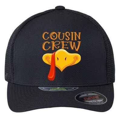 Cousin Crew Turkey Matching Family Thanksgiving Party Pajama Flexfit Unipanel Trucker Cap