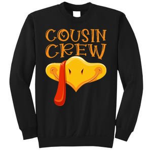 Cousin Crew Turkey Matching Family Thanksgiving Party Pajama Sweatshirt