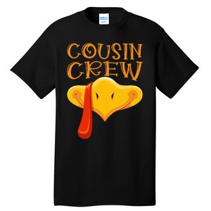 Cousin Crew Turkey Matching Family Thanksgiving Party Pajama Tall T-Shirt