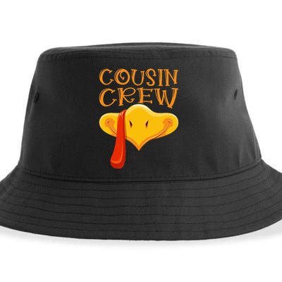 Cousin Crew Turkey Matching Family Thanksgiving Party Pajama Sustainable Bucket Hat