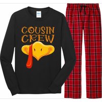 Cousin Crew Turkey Matching Family Thanksgiving Party Pajama Long Sleeve Pajama Set