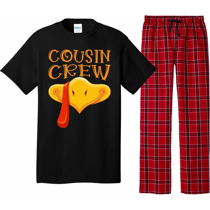 Cousin Crew Turkey Matching Family Thanksgiving Party Pajama Pajama Set