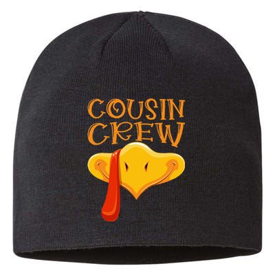 Cousin Crew Turkey Matching Family Thanksgiving Party Pajama Sustainable Beanie