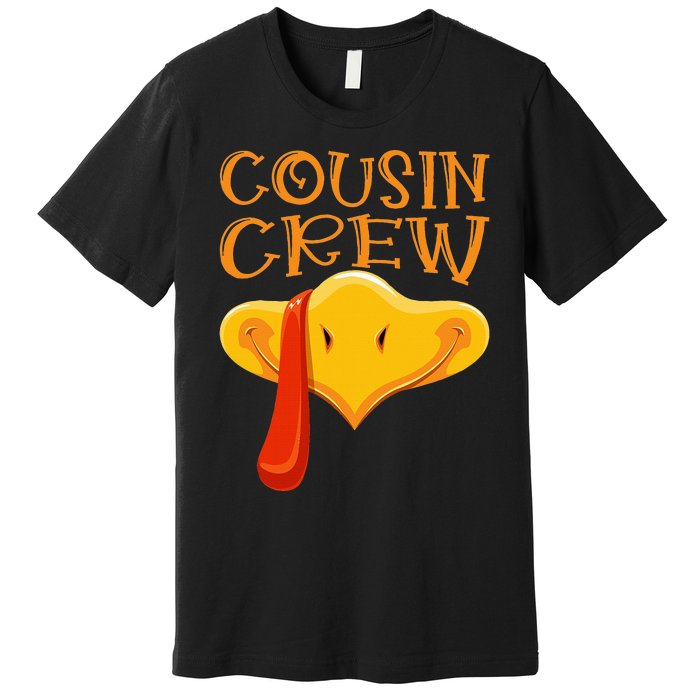 Cousin Crew Turkey Matching Family Thanksgiving Party Pajama Premium T-Shirt