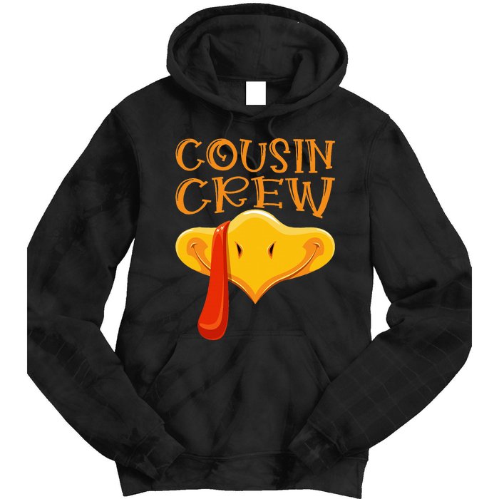 Cousin Crew Turkey Matching Family Thanksgiving Party Pajama Tie Dye Hoodie