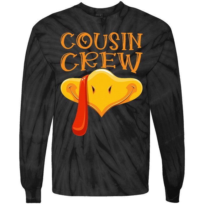 Cousin Crew Turkey Matching Family Thanksgiving Party Pajama Tie-Dye Long Sleeve Shirt