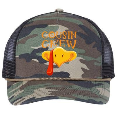 Cousin Crew Turkey Matching Family Thanksgiving Party Pajama Retro Rope Trucker Hat Cap