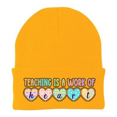 Cute Colorful Teaching Is A Work Of Heart Knit Cap Winter Beanie