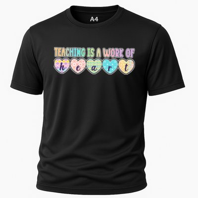 Cute Colorful Teaching Is A Work Of Heart Performance Shirt
