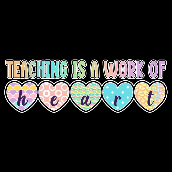Cute Colorful Teaching Is A Work Of Heart Performance Shirt