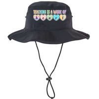 Cute Colorful Teaching Is A Work Of Heart Bucket Hat