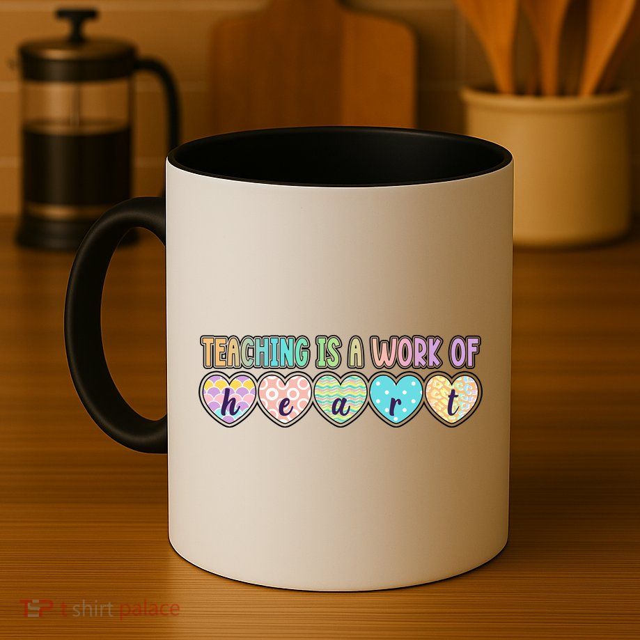 Cute Colorful Teaching Is A Work Of Heart Mug