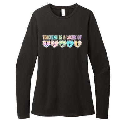 Cute Colorful Teaching Is A Work Of Heart Womens CVC Long Sleeve Shirt