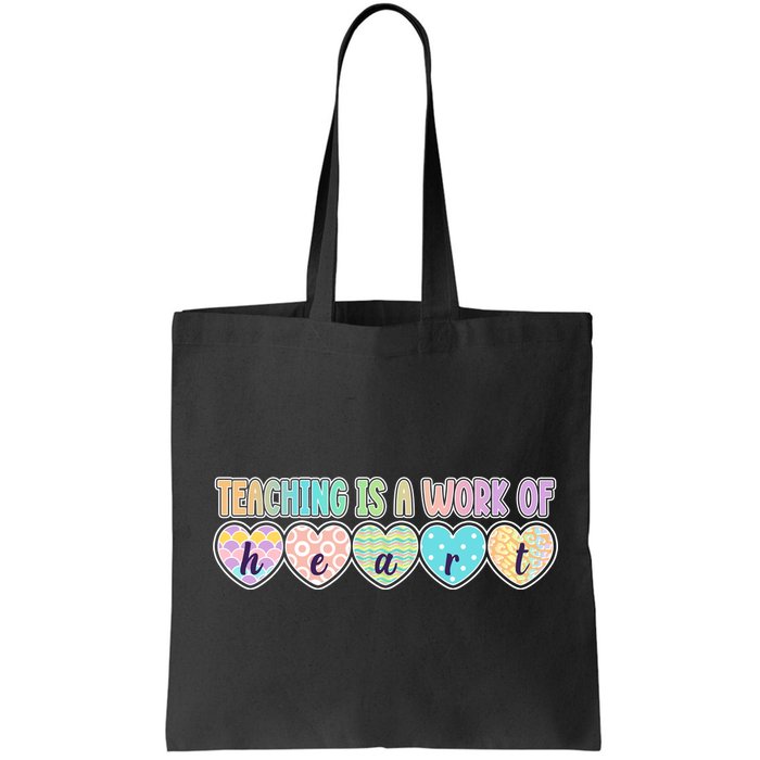 Cute Colorful Teaching Is A Work Of Heart Bag