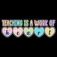 Cute Colorful Teaching Is A Work Of Heart Bag