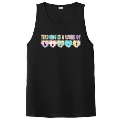 Cute Colorful Teaching Is A Work Of Heart PosiCharge Competitor Tank