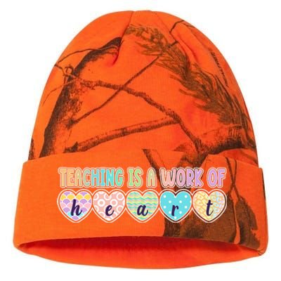 Cute Colorful Teaching Is A Work Of Heart Kati Licensed 12" Camo Beanie