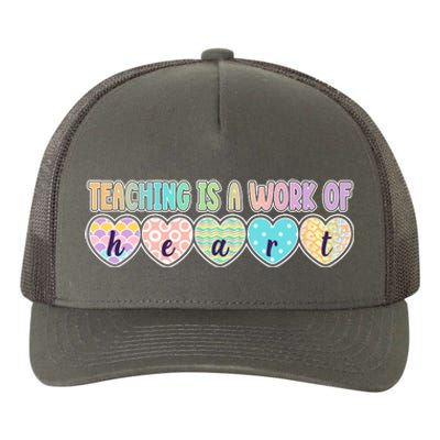 Cute Colorful Teaching Is A Work Of Heart Yupoong Adult 5-Panel Trucker Hat