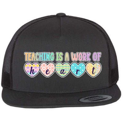 Cute Colorful Teaching Is A Work Of Heart Flatbill Hat