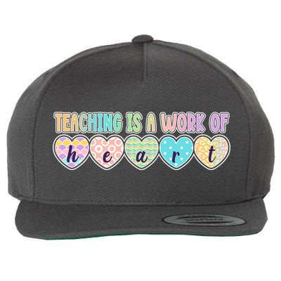 Cute Colorful Teaching Is A Work Of Heart Wool Snapback Cap