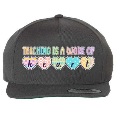 Cute Colorful Teaching Is A Work Of Heart Wool Snapback Cap