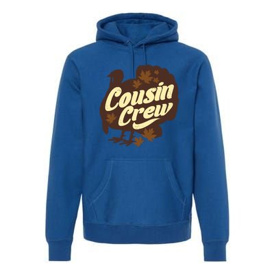 Cousin Crew Turkey Thanksgiving Feast Thankful Gift Premium Hoodie