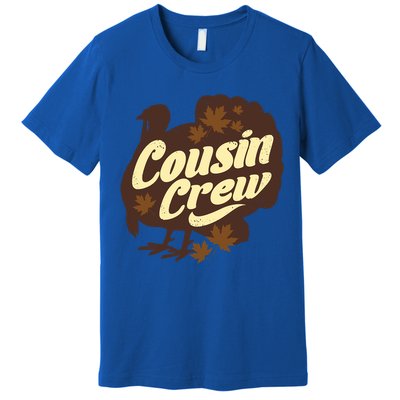 Cousin Crew Turkey Thanksgiving Feast Thankful Gift Premium T-Shirt