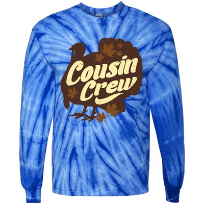 Cousin Crew Turkey Thanksgiving Feast Thankful Gift Tie-Dye Long Sleeve Shirt