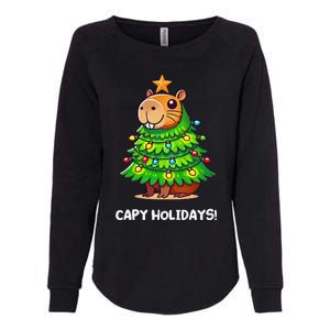 Capybara Christmas Tree Capy Holidays For Capybaras Lover Womens California Wash Sweatshirt