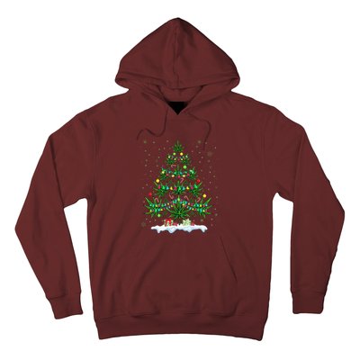 Cannabis Christmas Tree Xmas Funny Smoking Weed Marijuana Hoodie