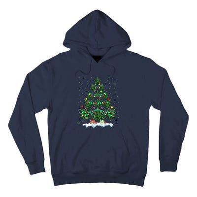 Cannabis Christmas Tree Xmas Funny Smoking Weed Marijuana Tall Hoodie