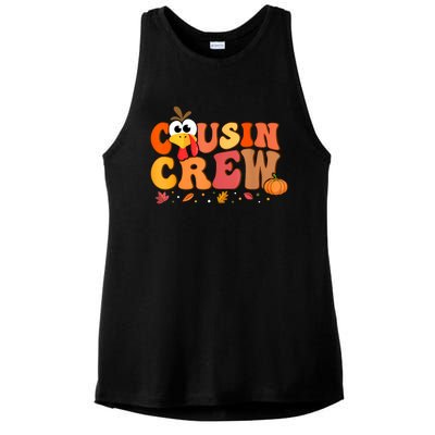 Cousin Crew Thanksgiving Family Matching Turkey Day Fall Ladies PosiCharge Tri-Blend Wicking Tank