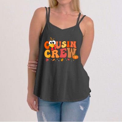 Cousin Crew Thanksgiving Family Matching Turkey Day Fall Women's Strappy Tank