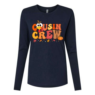 Cousin Crew Thanksgiving Family Matching Turkey Day Fall Womens Cotton Relaxed Long Sleeve T-Shirt