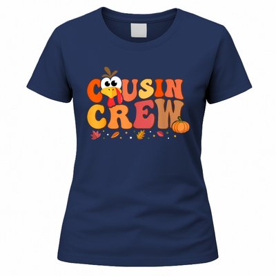 Cousin Crew Thanksgiving Family Matching Turkey Day Fall Women's T-Shirt