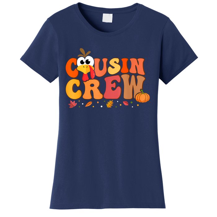 Cousin Crew Thanksgiving Family Matching Turkey Day Fall Women's T-Shirt