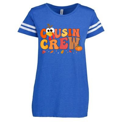 Cousin Crew Thanksgiving Family Matching Turkey Day Fall Enza Ladies Jersey Football T-Shirt