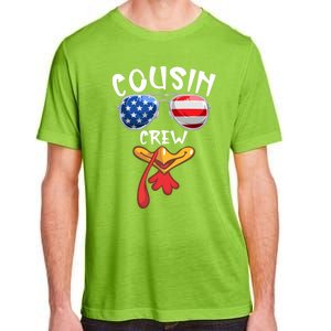 Cousin Crew Turkey Usa Flag Thanksgiving Day Matching Family Gift Adult ChromaSoft Performance T-Shirt