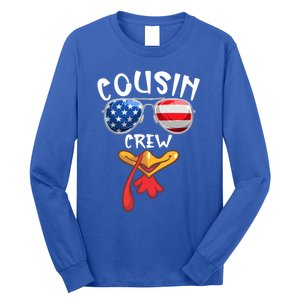 Cousin Crew Turkey Usa Flag Thanksgiving Day Matching Family Gift Long Sleeve Shirt