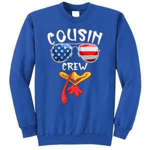 Cousin Crew Turkey Usa Flag Thanksgiving Day Matching Family Gift Sweatshirt