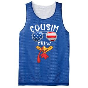 Cousin Crew Turkey Usa Flag Thanksgiving Day Matching Family Gift Mesh Reversible Basketball Jersey Tank