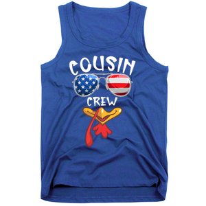 Cousin Crew Turkey Usa Flag Thanksgiving Day Matching Family Gift Tank Top