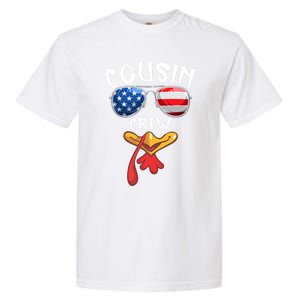 Cousin Crew Turkey Usa Flag Thanksgiving Day Matching Family Gift Garment-Dyed Heavyweight T-Shirt