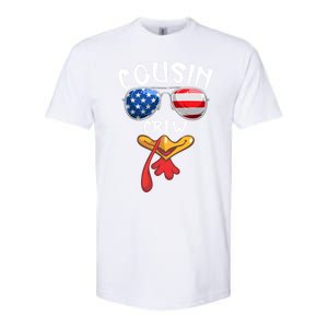 Cousin Crew Turkey Usa Flag Thanksgiving Day Matching Family Gift Softstyle CVC T-Shirt