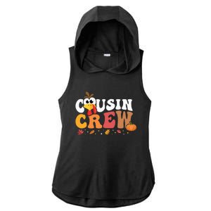 Cousin Crew Thanksgiving Family Matching Turkey Day Fall Ladies PosiCharge Tri-Blend Wicking Draft Hoodie Tank