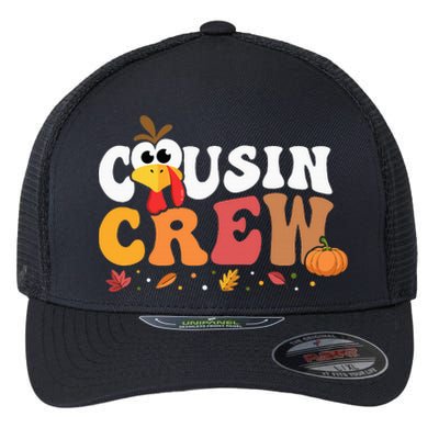 Cousin Crew Thanksgiving Family Matching Turkey Day Fall Flexfit Unipanel Trucker Cap