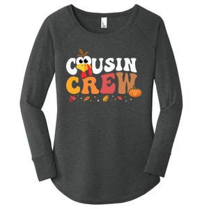 Cousin Crew Thanksgiving Family Matching Turkey Day Fall Women's Perfect Tri Tunic Long Sleeve Shirt